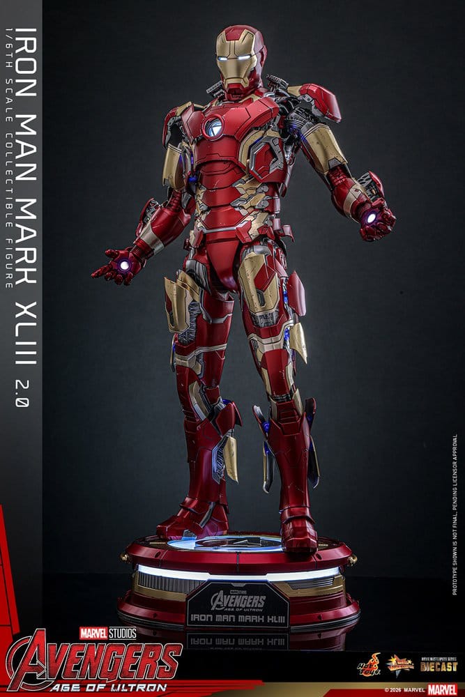 Avengers : L'Ère d'Ultron figurine Movie Masterpiece Diecast 1/6 Iron Man Mark XLIII (2.0) 32 cm