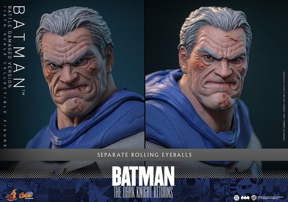Batman: The Dark Knight Returns figurine Comic Masterpiece 1/6 Batman (Battle Damaged Version) 32 cm