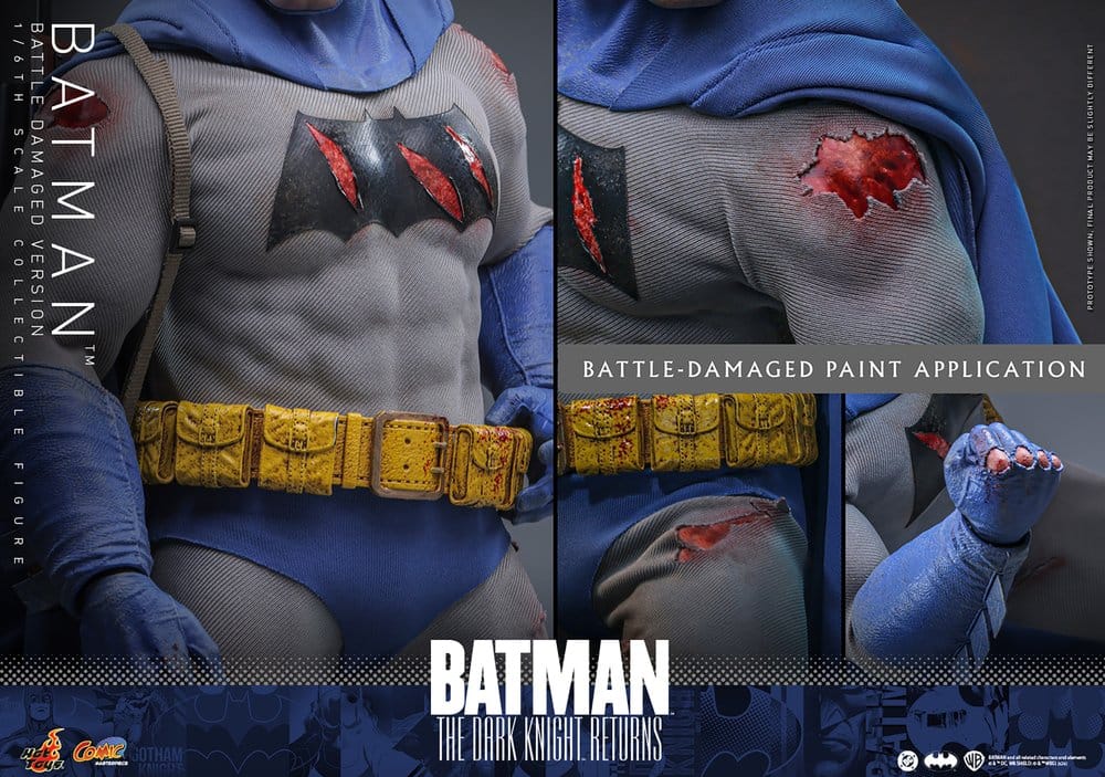Batman: The Dark Knight Returns figurine Comic Masterpiece 1/6 Batman (Battle Damaged Version) 32 cm