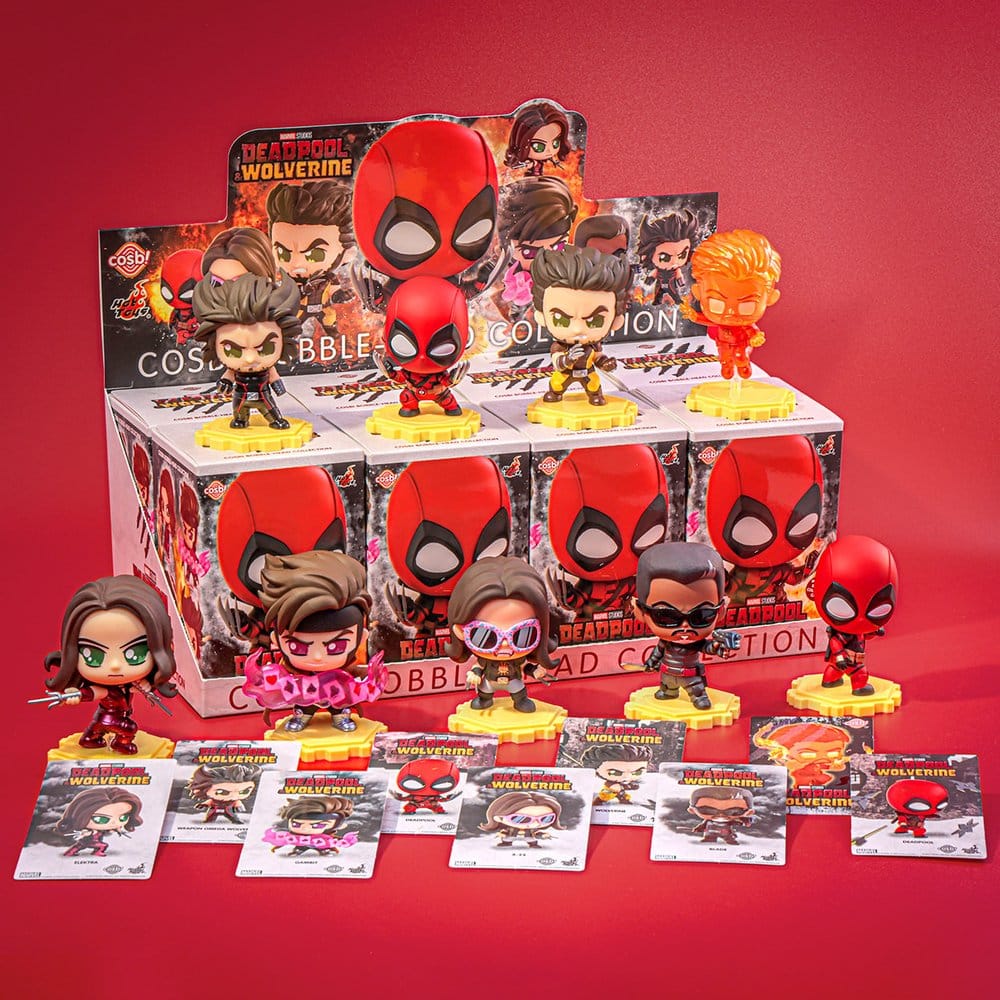 Deadpool & Wolverine Cosbi figurines mini 9 cm Series 2 Blind Box Display (8)