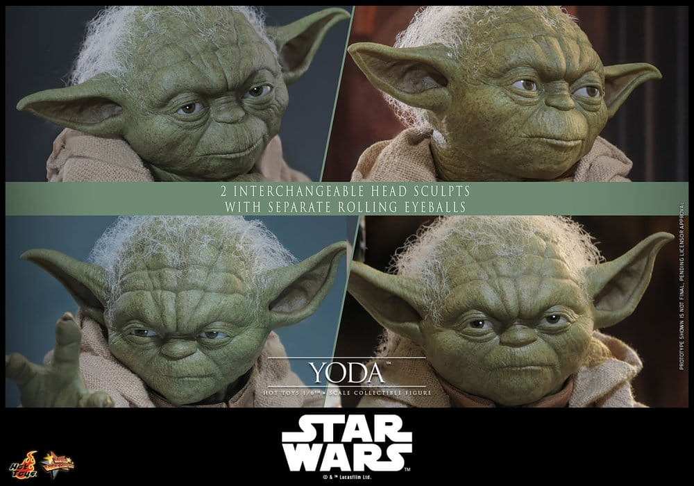 Star Wars: La Revanche des Sith Movie Masterpiece figurine 1/6 Yoda 14 cm