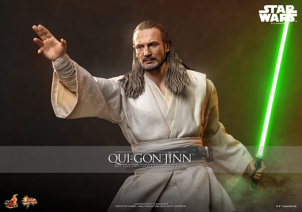 Star Wars: La Menace Fantôme Movie Masterpiece figurine 1/6 Qui-Gon Jinn (Artisan Edition) Hot Toys Exclusive 32 cm