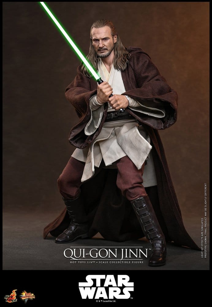 Star Wars: La Menace Fantôme Movie Masterpiece figurine 1/6 Qui-Gon Jinn (Artisan Edition) Hot Toys Exclusive 32 cm