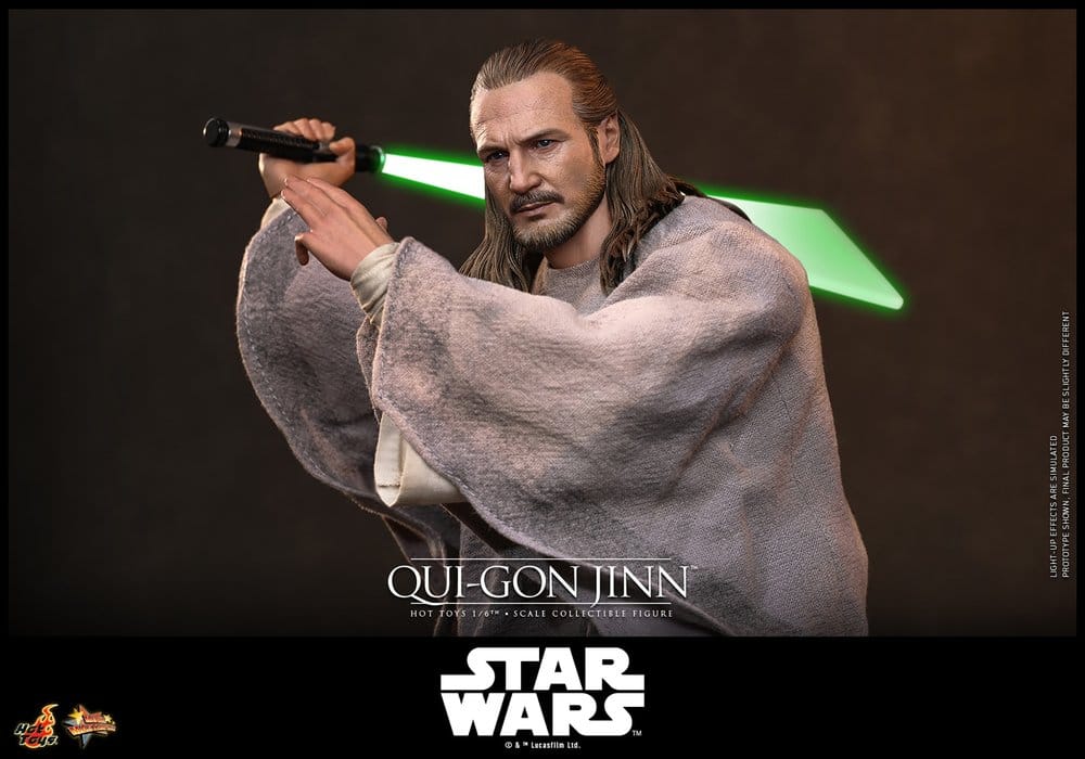 Star Wars: La Menace Fantôme Movie Masterpiece figurine 1/6 Qui-Gon Jinn (Artisan Edition) Hot Toys Exclusive 32 cm
