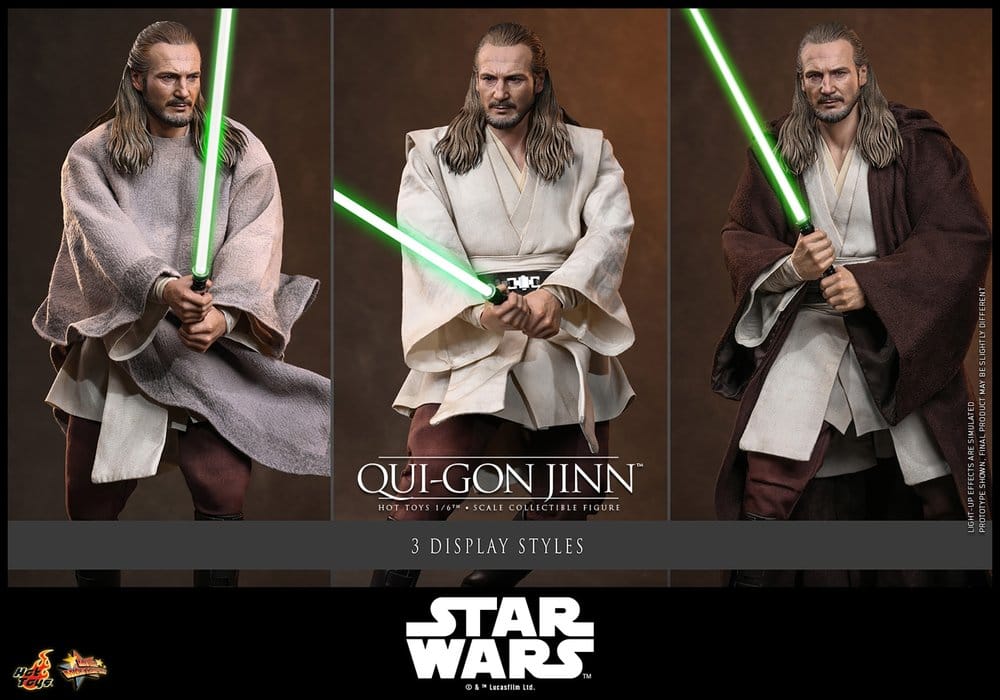 Star Wars: La Menace Fantôme Movie Masterpiece figurine 1/6 Qui-Gon Jinn (Artisan Edition) Hot Toys Exclusive 32 cm