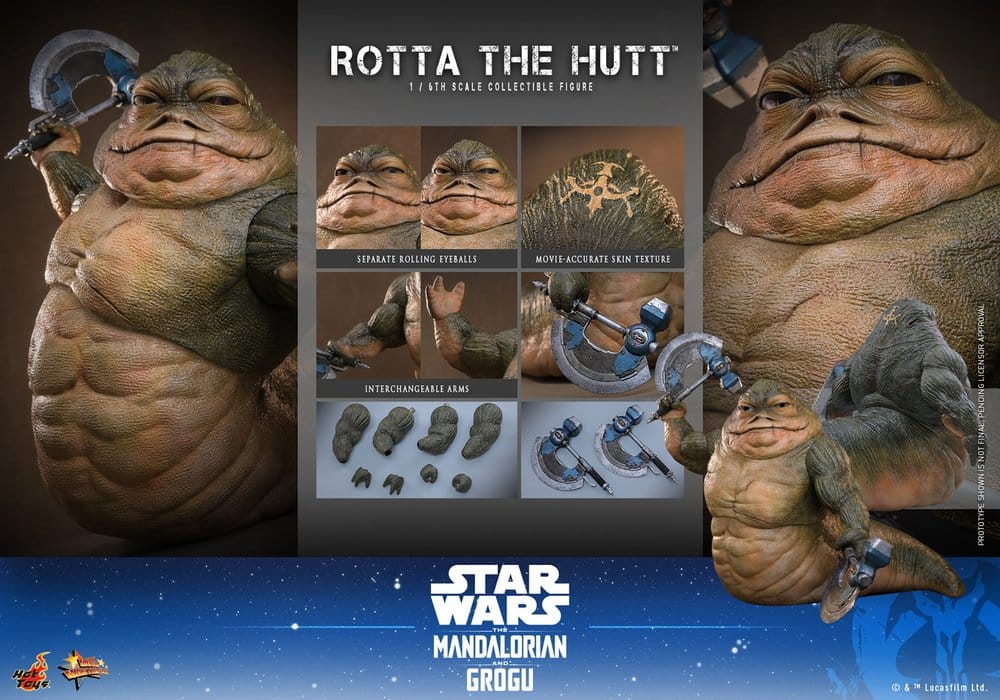 Star Wars Movie Masterpiece figurine 1/6 Rotta The Hutt 32 cm