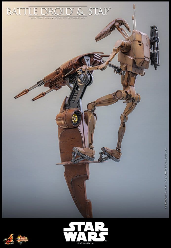 Star Wars: The Phantom Menace Movie Masterpiece set de figurines 1/6 Battle Droid & STAP 32 cm