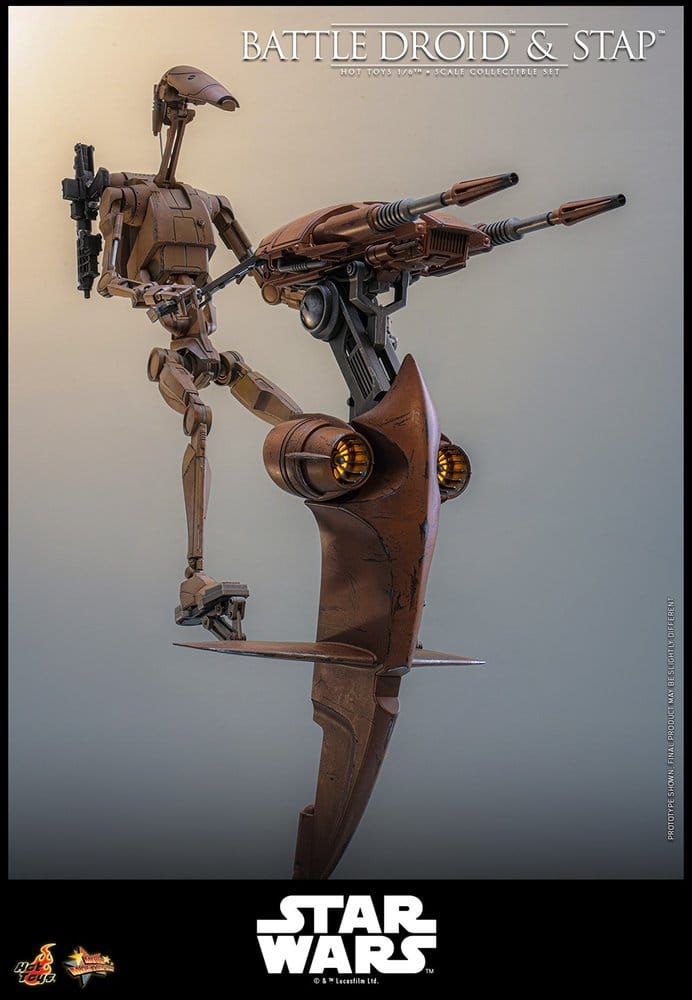 Star Wars: The Phantom Menace Movie Masterpiece set de figurines 1/6 Battle Droid & STAP 32 cm