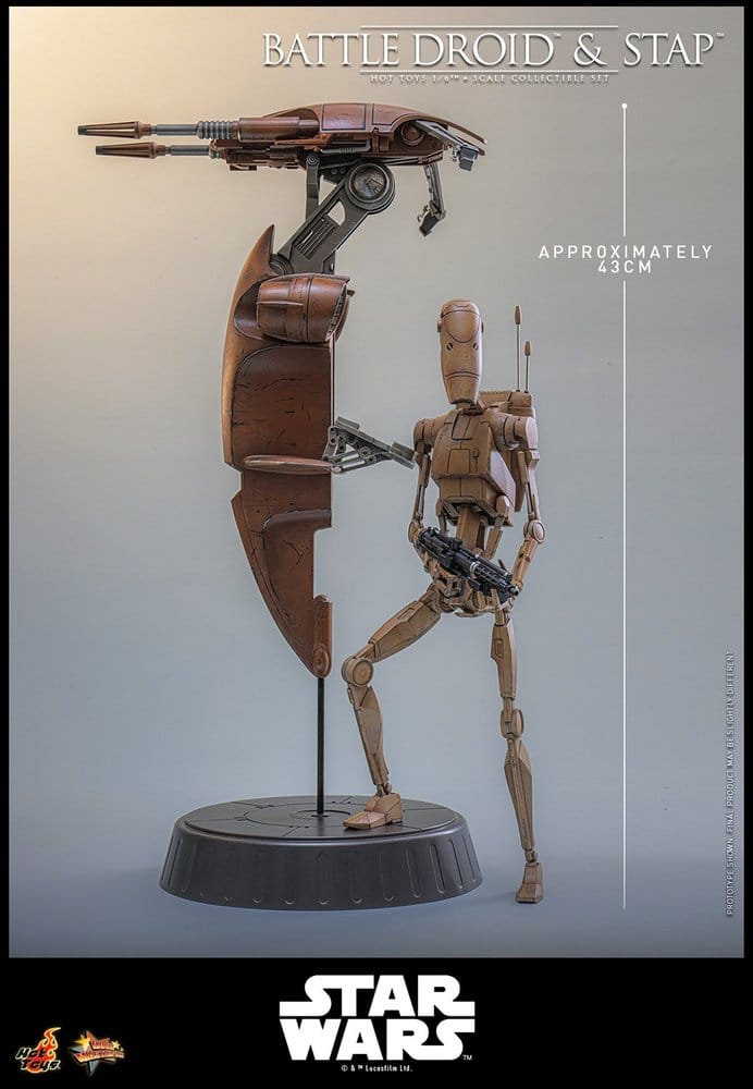 Star Wars: The Phantom Menace Movie Masterpiece set de figurines 1/6 Battle Droid & STAP 32 cm