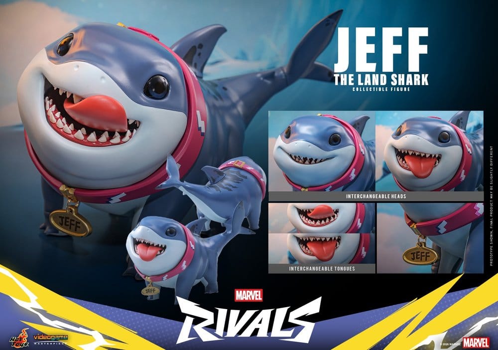 Marvel Rivals Videogame Masterpiece Series Figurine d'action Jeff the Land Shark 11 cm