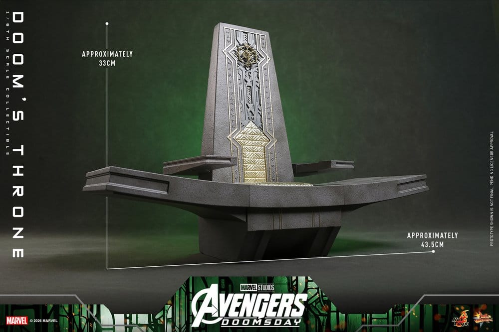 Avengers: Doomsday Movie Masterpiece accessoire pour figurines 1/6 Doom's Throne 33 cm