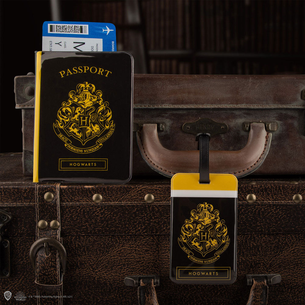 Harry Potter set étiquette de bagage & étui pour carte de transport Hogwarts