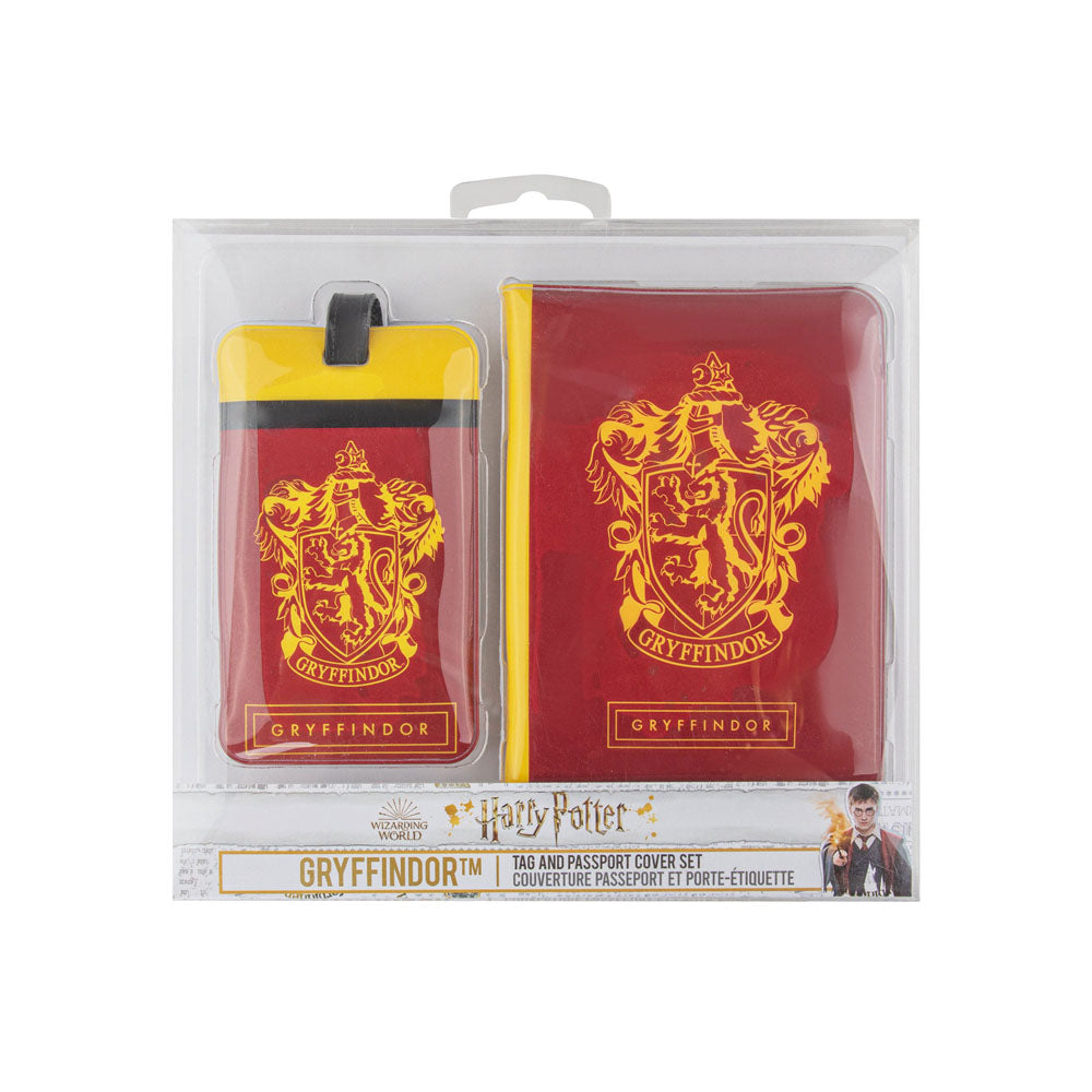 Harry Potter set étiquette de bagage & étui pour carte de transport Gryffindor