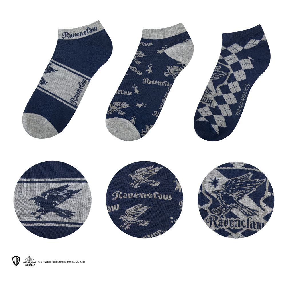Harry Potter pack 3 paires de socquettes Ravenclaw