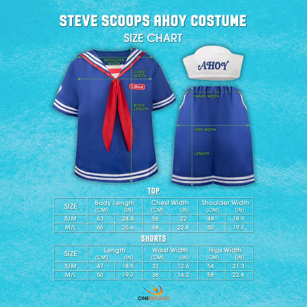 Stranger Things: Scoops Ahoy Steve Costume (S/M)