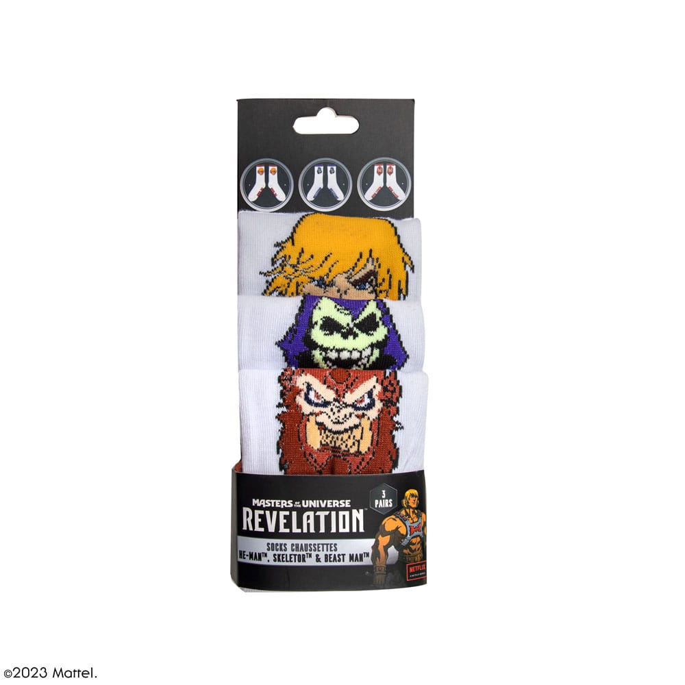 Les Maîtres de l'univers : Révélation Set de 3 chaussettes He-Man & Skeletor & Beast Man