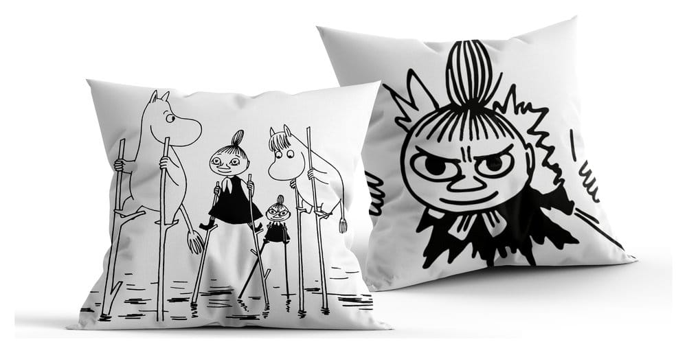 Moomin coussin black & white 40 x 40 cm