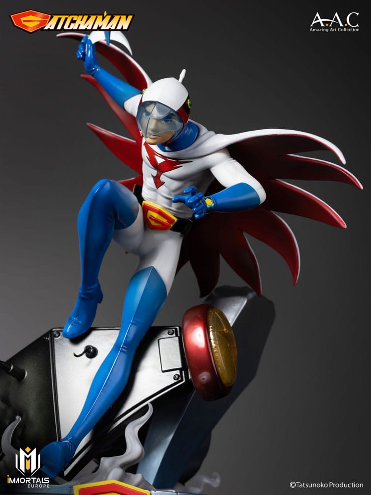 Gatchaman statuette Amazing Art Collection Ken the Eagle, The Leader of the Science Ninja Team 34 cm