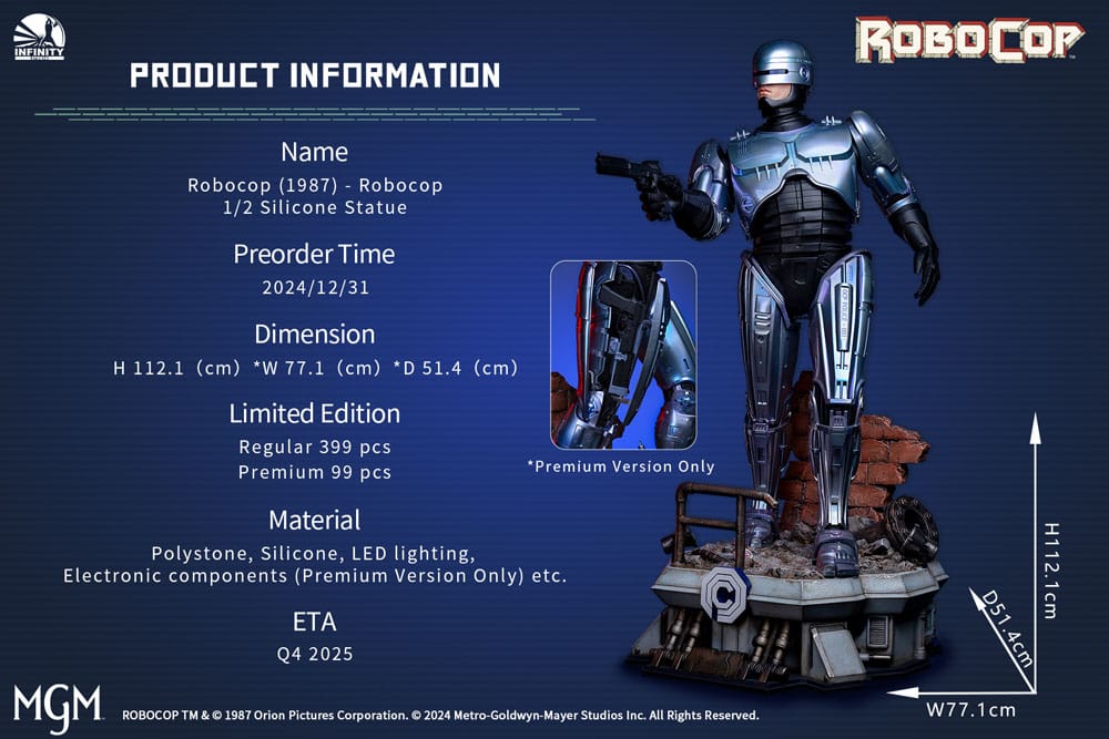 Robocop 1987 statuette 1/2 Robocop 112 cm