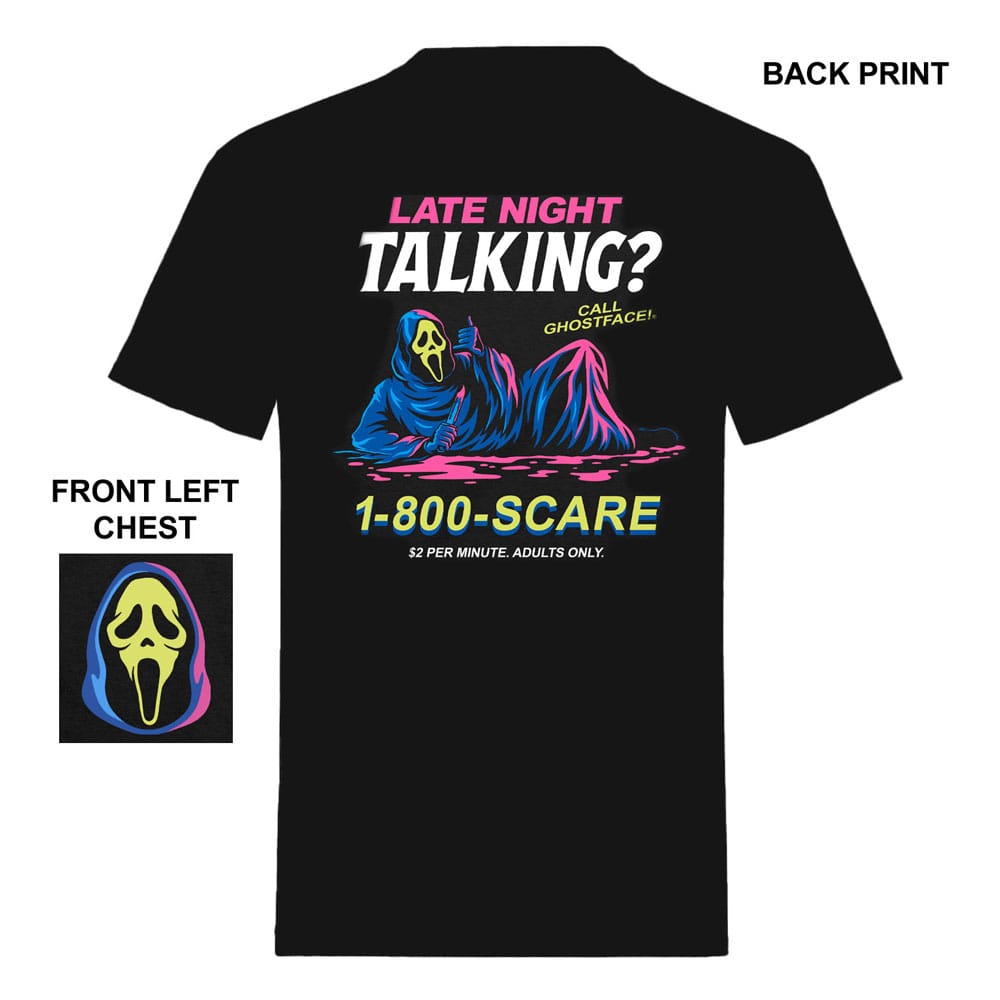 Scream T-Shirt Ghost Face Late Night Talking (XL)
