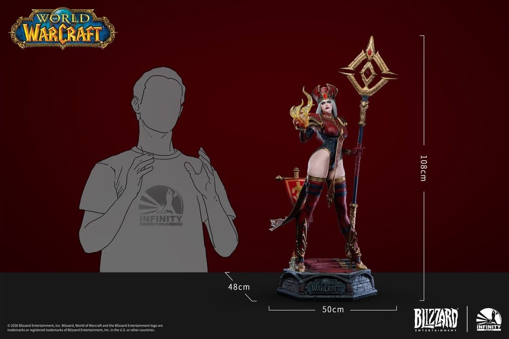 World of Warcraft Statue en Silicone 1/3 Sally Whitemane 108 cm