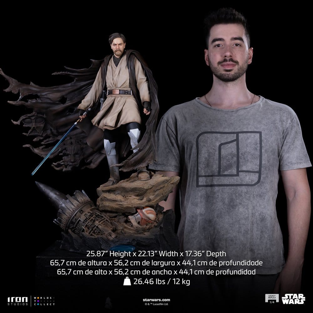 Star Wars statuette Legacy Replica 1/4 Obi-Wan Signatures 66 cm