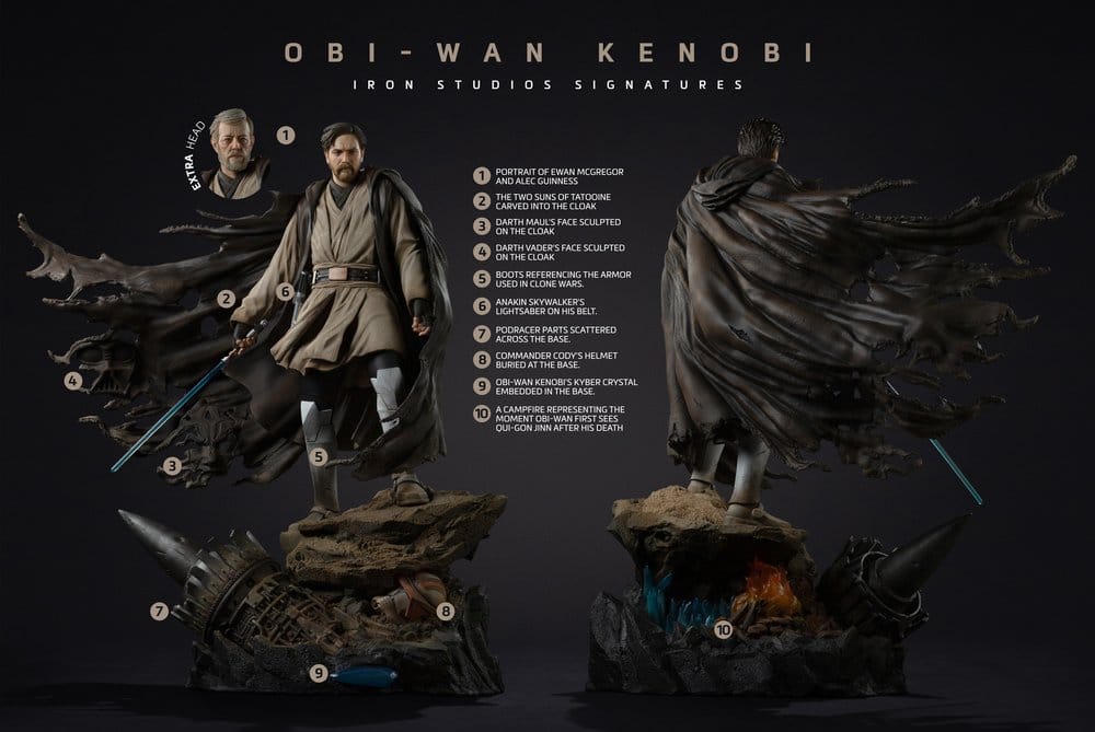 Star Wars statuette Legacy Replica 1/4 Obi-Wan Signatures 66 cm