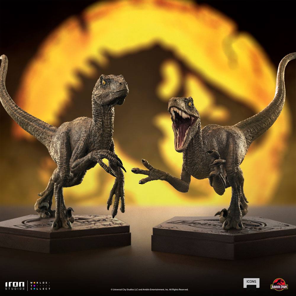 Jurassic World Icons statuette Velociraptor B 9 cm