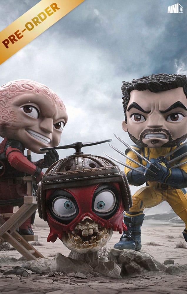 Deadpool et Wolverine figurine Mini Co. PVC Deadpool and Wolverine set Unmasked 14 cm