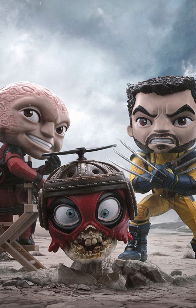 Deadpool et Wolverine figurine Mini Co. PVC Deadpool and Wolverine set Unmasked 14 cm