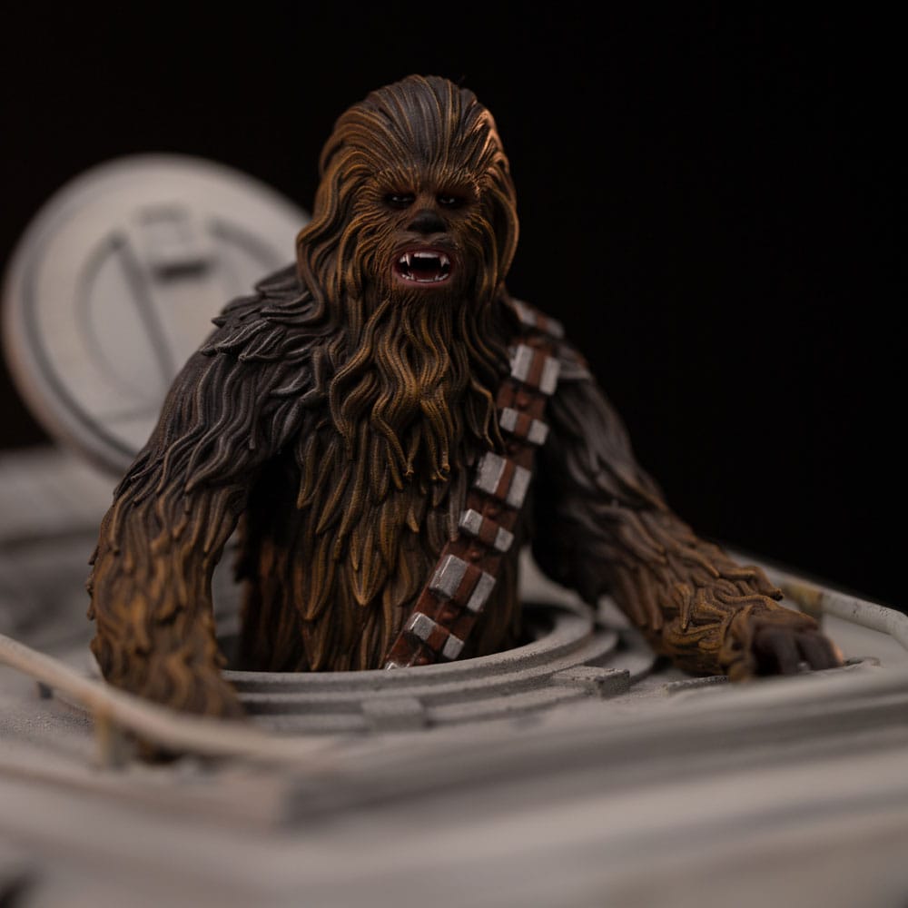 Star Wars statuette 1/20 Demi Art Scale AT-ST and Chewbacca 53 cm