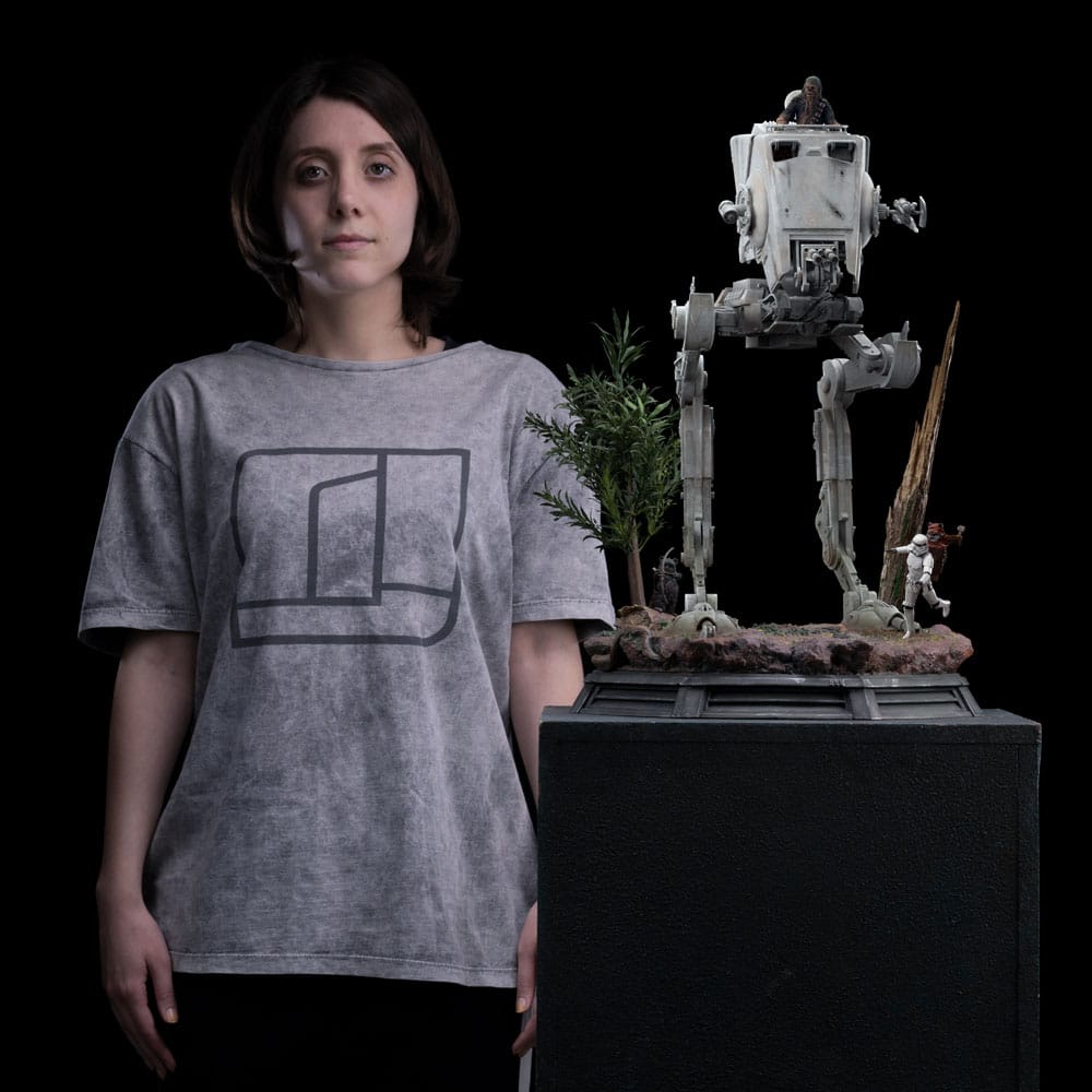 Star Wars statuette 1/20 Demi Art Scale AT-ST and Chewbacca 53 cm