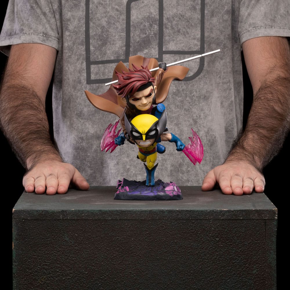 X-Men 97 figurine Mini Co. PVC Gambit and Wolverine 23 cm