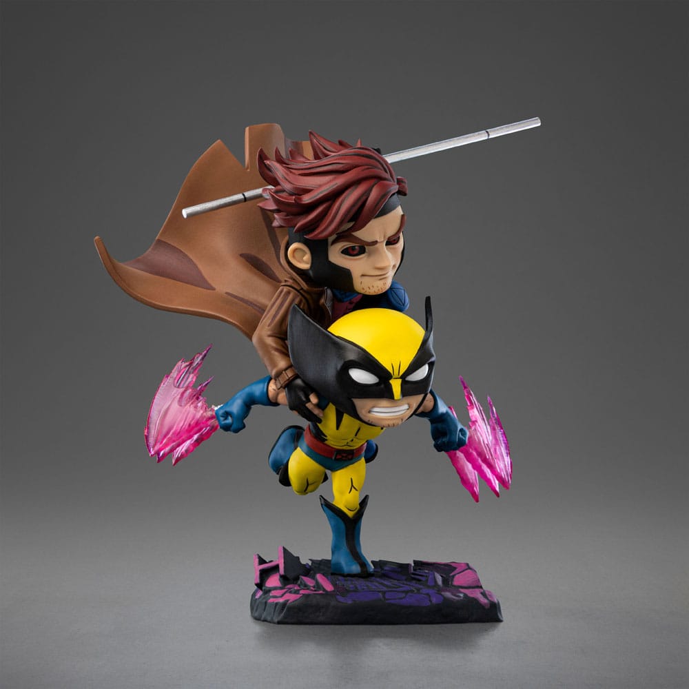 X-Men 97 figurine Mini Co. PVC Gambit and Wolverine 23 cm