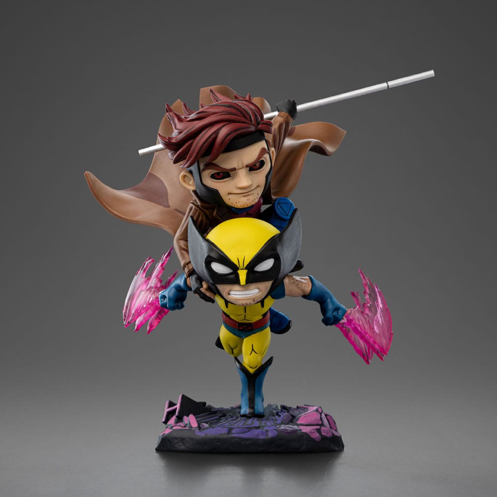 X-Men 97 figurine Mini Co. PVC Gambit and Wolverine 23 cm