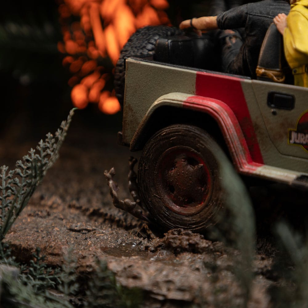 Jurassic Park statuette 1/20 Demi Art Scale T-Rex Chase 30 cm
