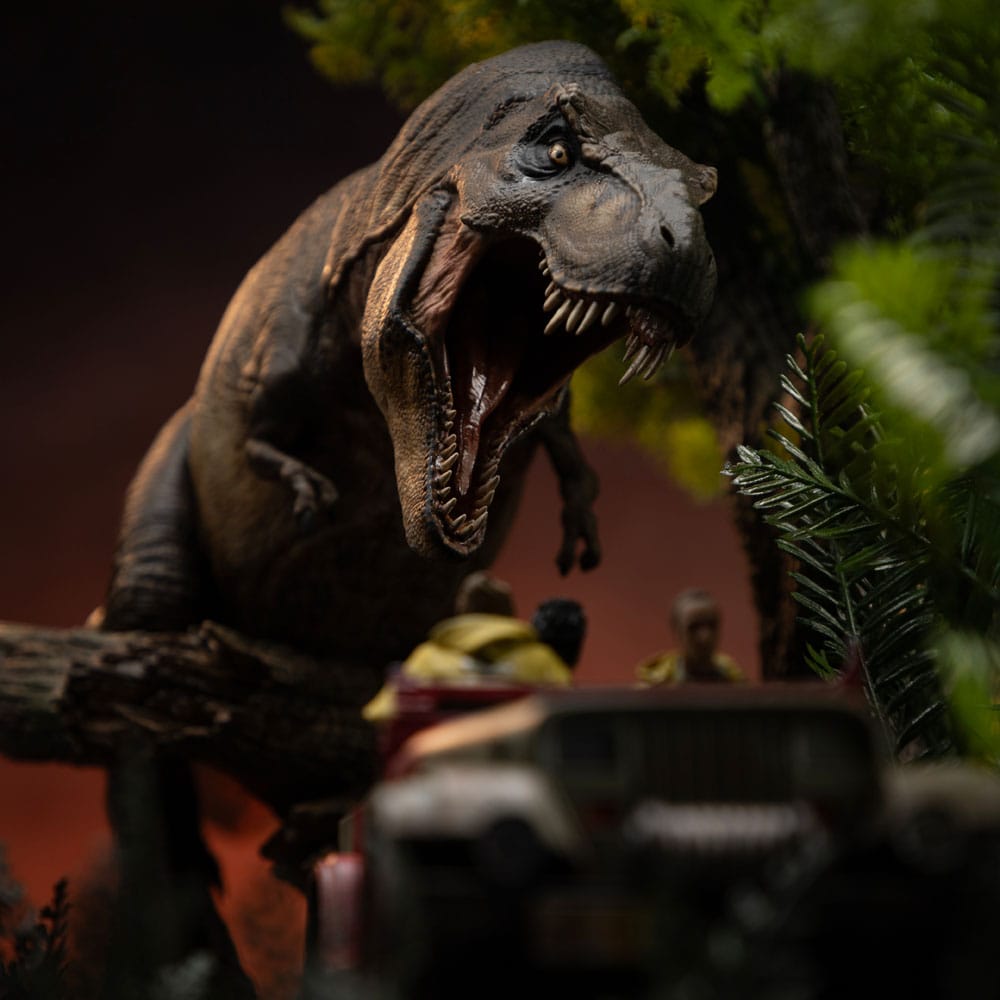 Jurassic Park statuette 1/20 Demi Art Scale T-Rex Chase 30 cm