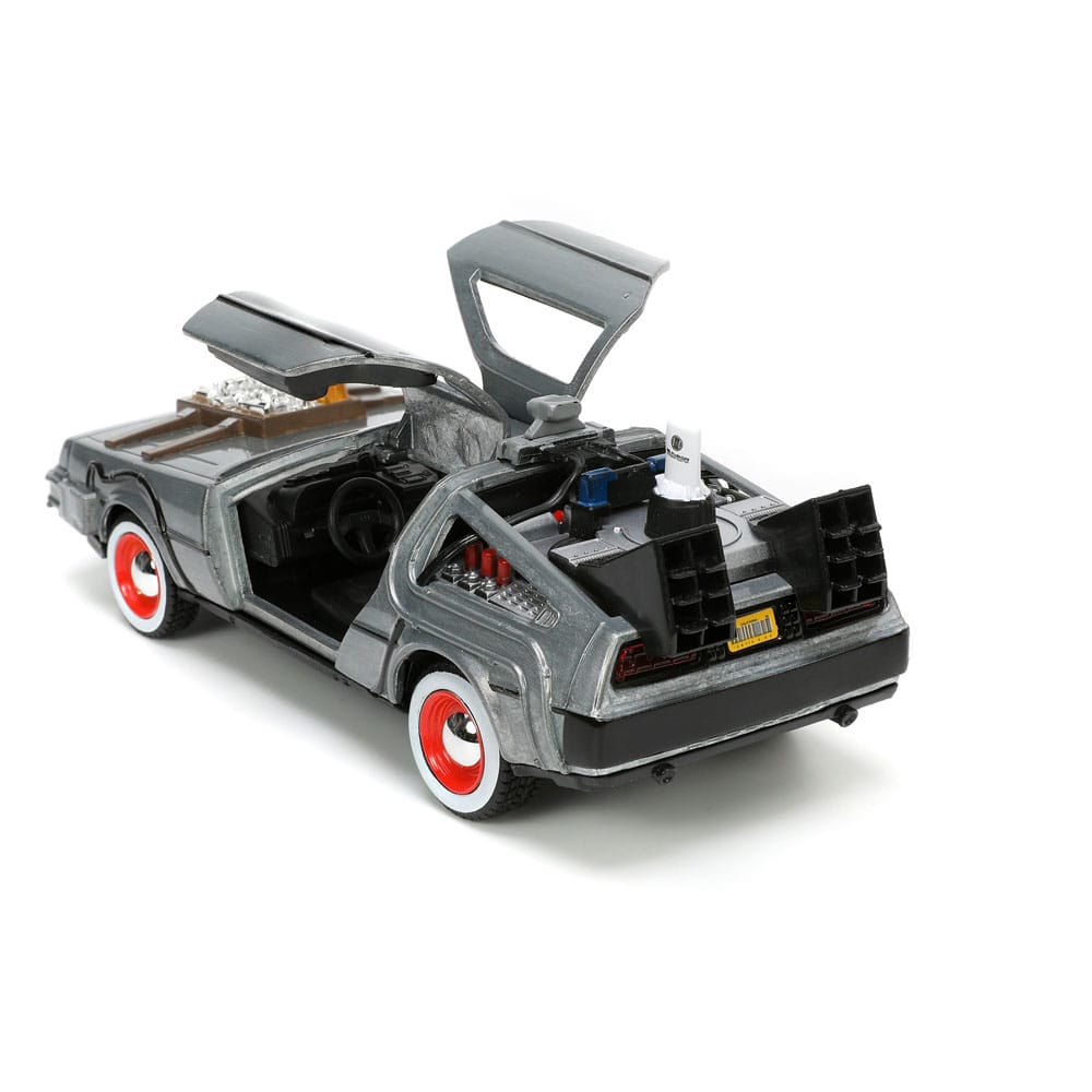 Retour vers le Futur III DeLorean Time Machine Free Rolling 1/32 métal Hollywood Rides