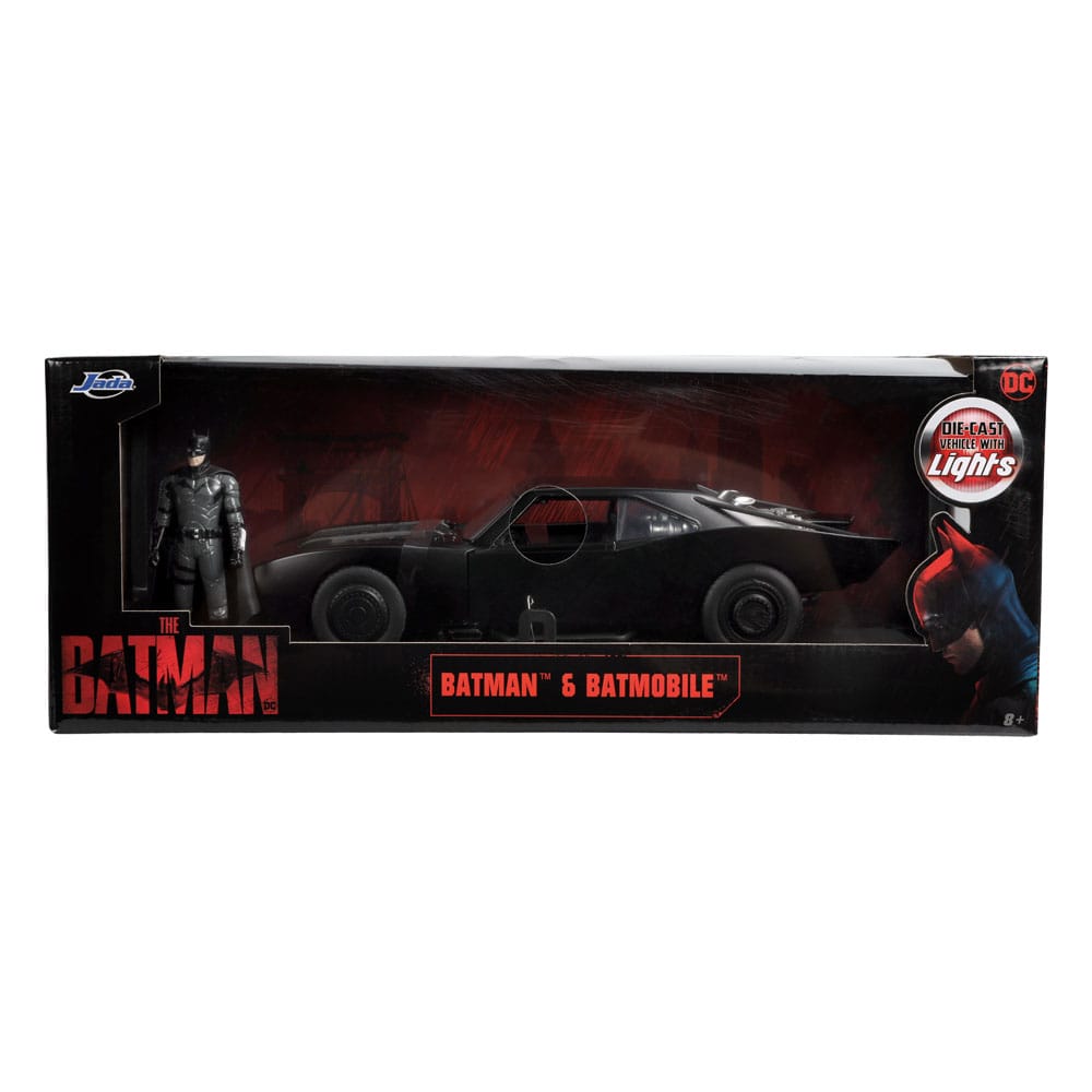 Batman 2022 1/18 Hollywood Rides 2022 Batmobile métal avec figurine