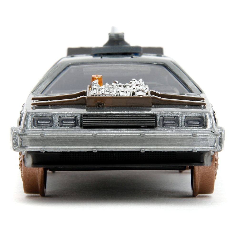 Retour vers le Futur III DeLorean Time Machine Railroad Wheels 1/32 métal Hollywood Rides