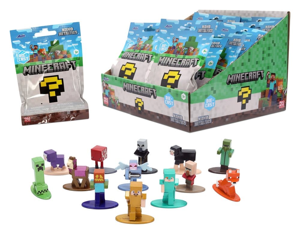 Minecraft Blind Box présentoir figurines mini Nanofigs 4 cm (24)