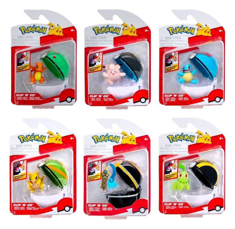 Pokémon Clip 'n' Go minifigurines Poké Balls ver. 22 Assortiment (6)