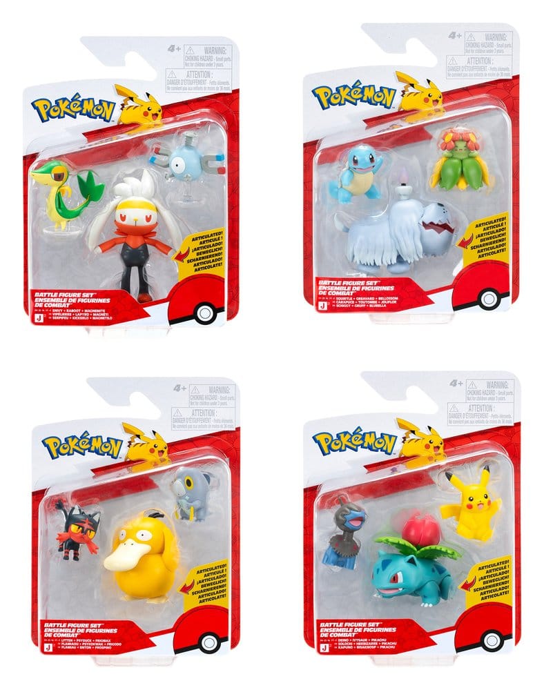 Pokémon Battle Figure assortiment (4) figurines 3-Pack ver. 29