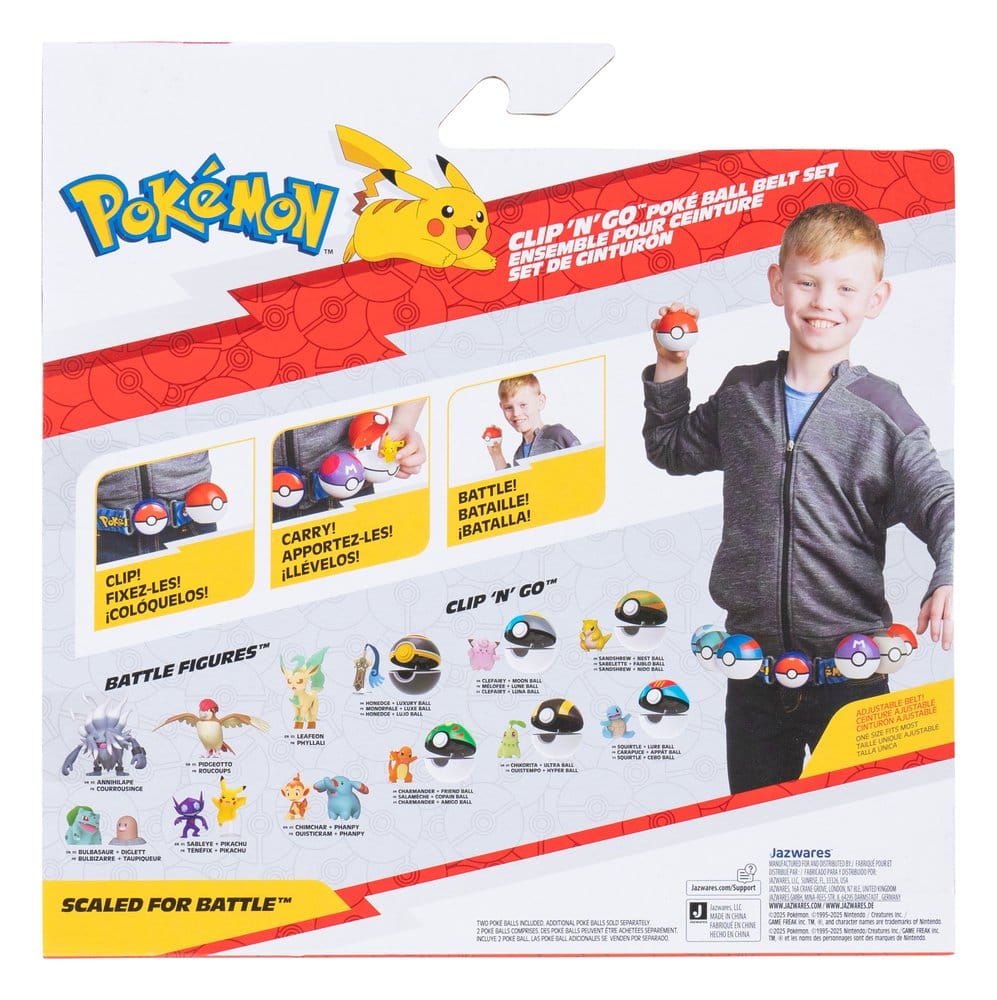 Pokémon Clip 'n' Go assortiment (4) Ceinture Set ver. 20