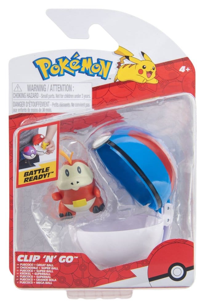 Pokémon Clip 'n' Go figurine d'action Chochodile & Super Ball