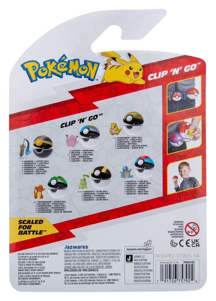 Pokémon Clip 'n' Go figurine d'action Salamèche & Copain Ball