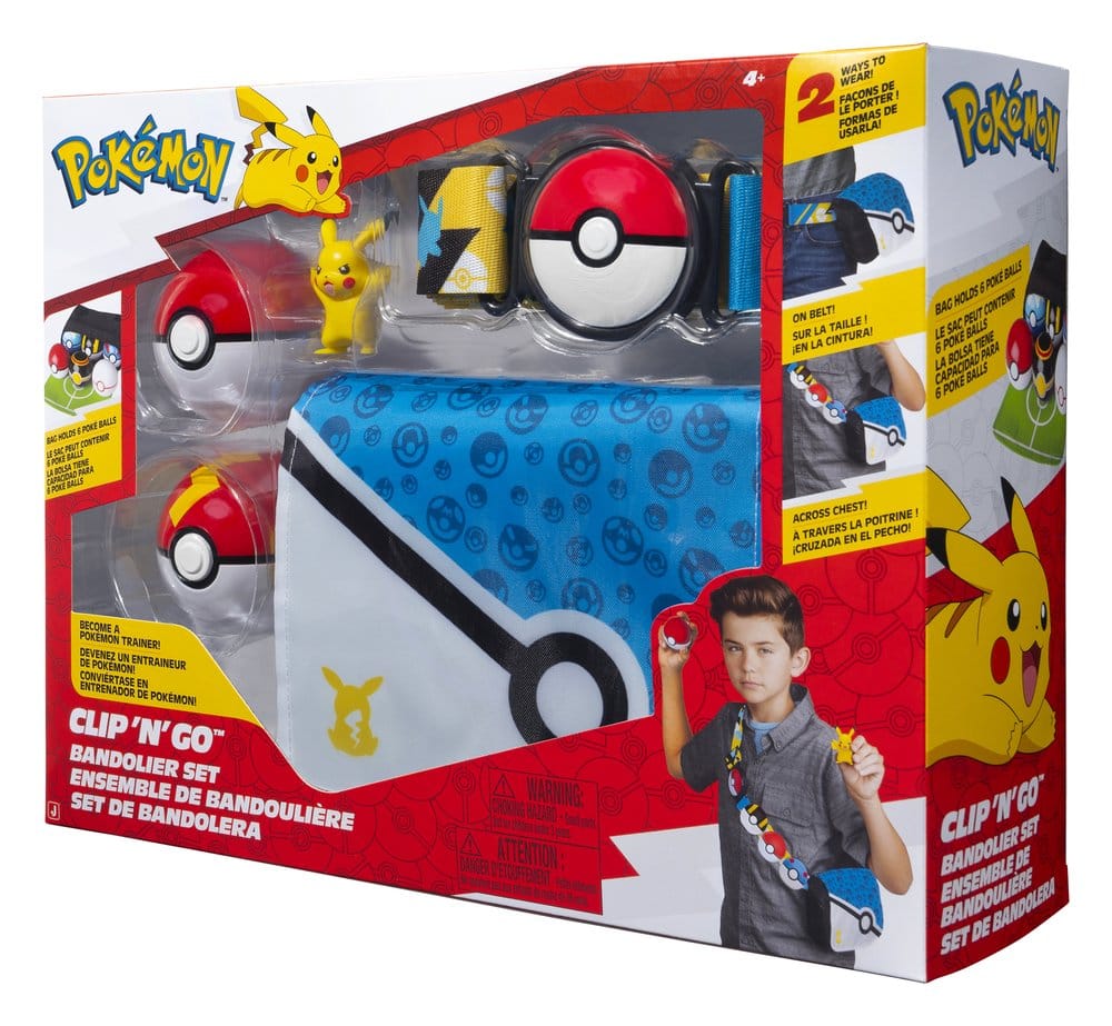Pokémon Clip 'n' Go set Bandoulière figurine d'action Pikachu
