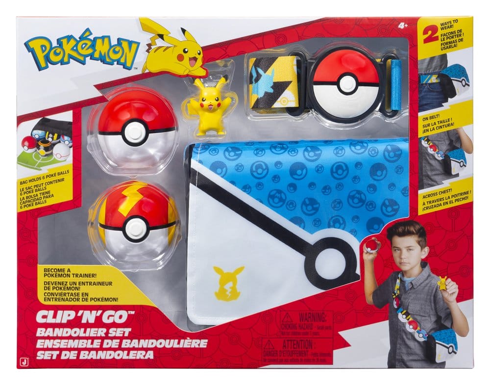 Pokémon Clip 'n' Go set Bandoulière figurine d'action Pikachu