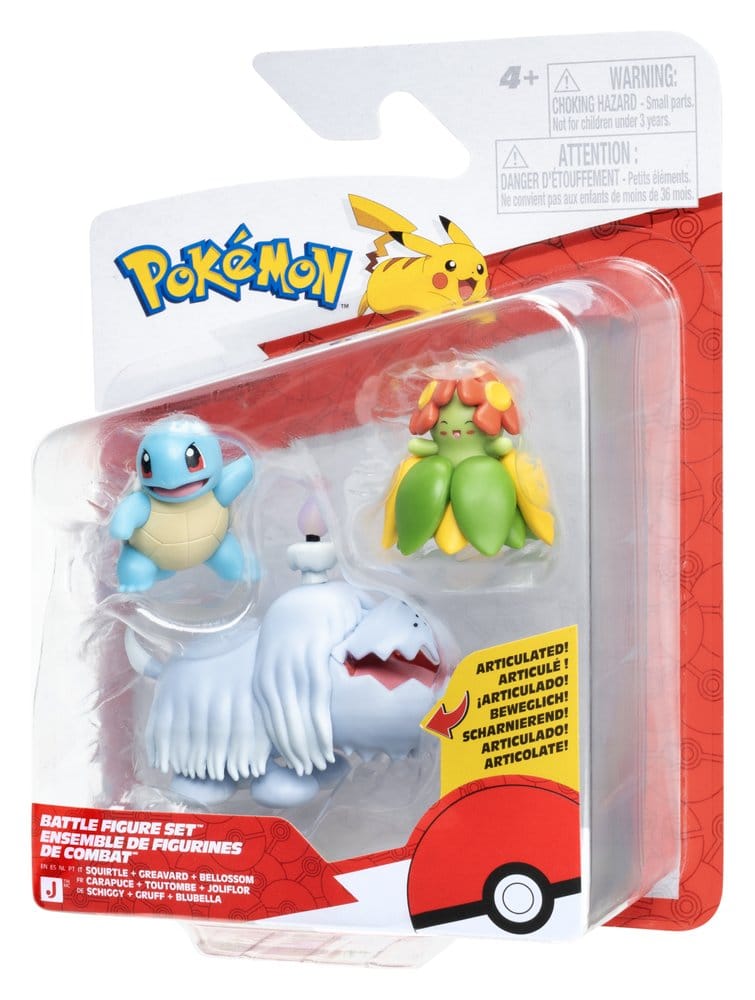Pokémon Battle Figure figurines 3-Pack Carapuce, Toutombe & Joliflor