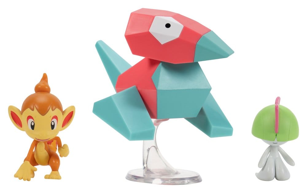 Pokémon Battle Figure Set figurines Ouisticram, Tarsal & Porygon (Pack de 3)